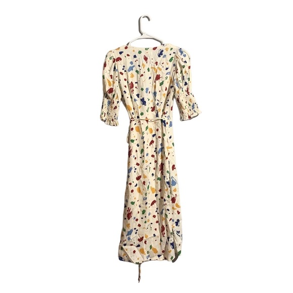 Reformation Esmeralda Wrap Midi Dress in Painted Lady Size: XS - Picture 6 of 8